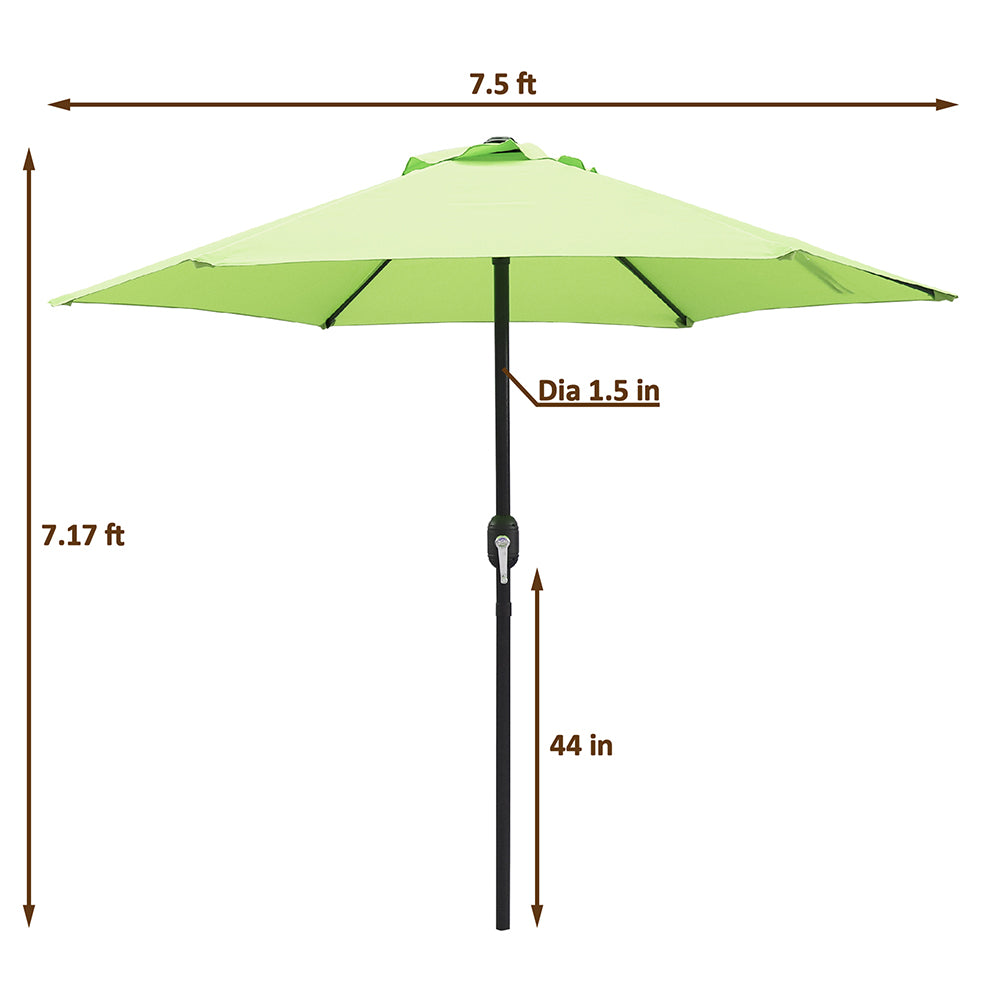 7.5ft Patio Umbrella with Crank and Steel Frame