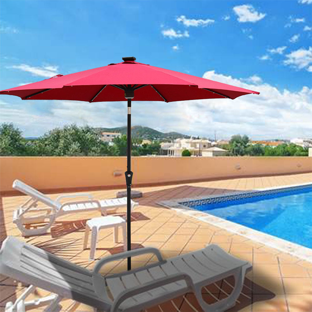 bluetooth music and solar led patio umbrella 9ft Solar Umbrella With Bluetooth Speaker – Maypex
