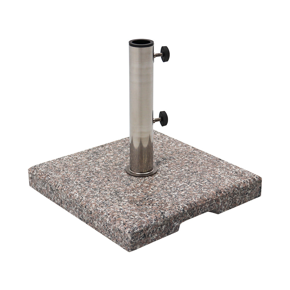 Umbrella Base with Granite Base and Stainless Steel Pole
