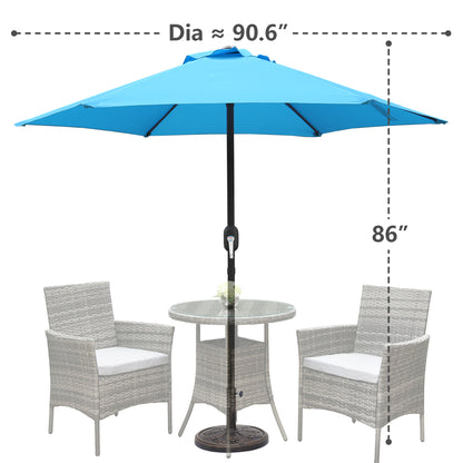 7.5ft Patio Umbrella with Crank and Steel Frame