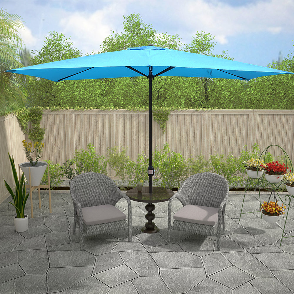 five foot patio umbrella with base Giantex 5 ft Square Umbrella, Outdoor Table w/ 4 Sturdy Ribs, Solid Steel Pole, Quick-Release Push Button, Weatherproof Canopy, Ideal for Poolside, Market, Backyard : Patio, Lawn & Garden grade frame ensures stability in wind and weather Waterproof CABANA 9 Ft Patio Umbrella