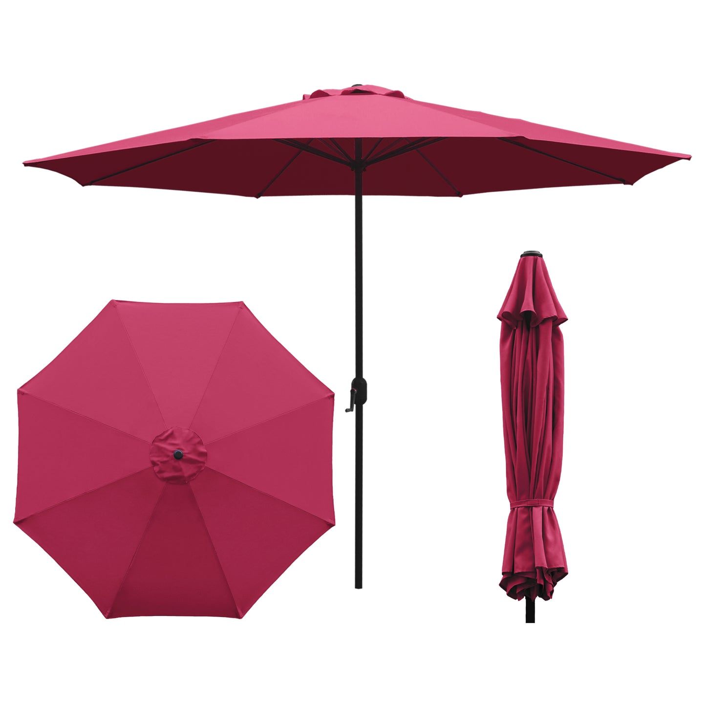 11ft Patio Umbrella with Crank and Steel Frame