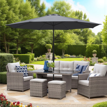11ft Patio Umbrella with Crank and Steel Frame