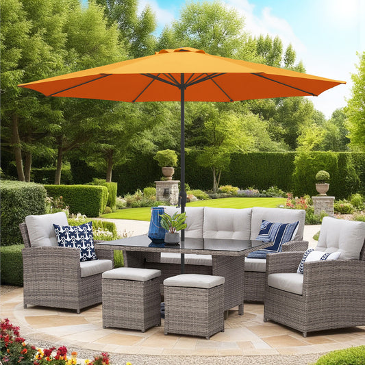 11ft Patio Umbrella with Crank and Steel Frame