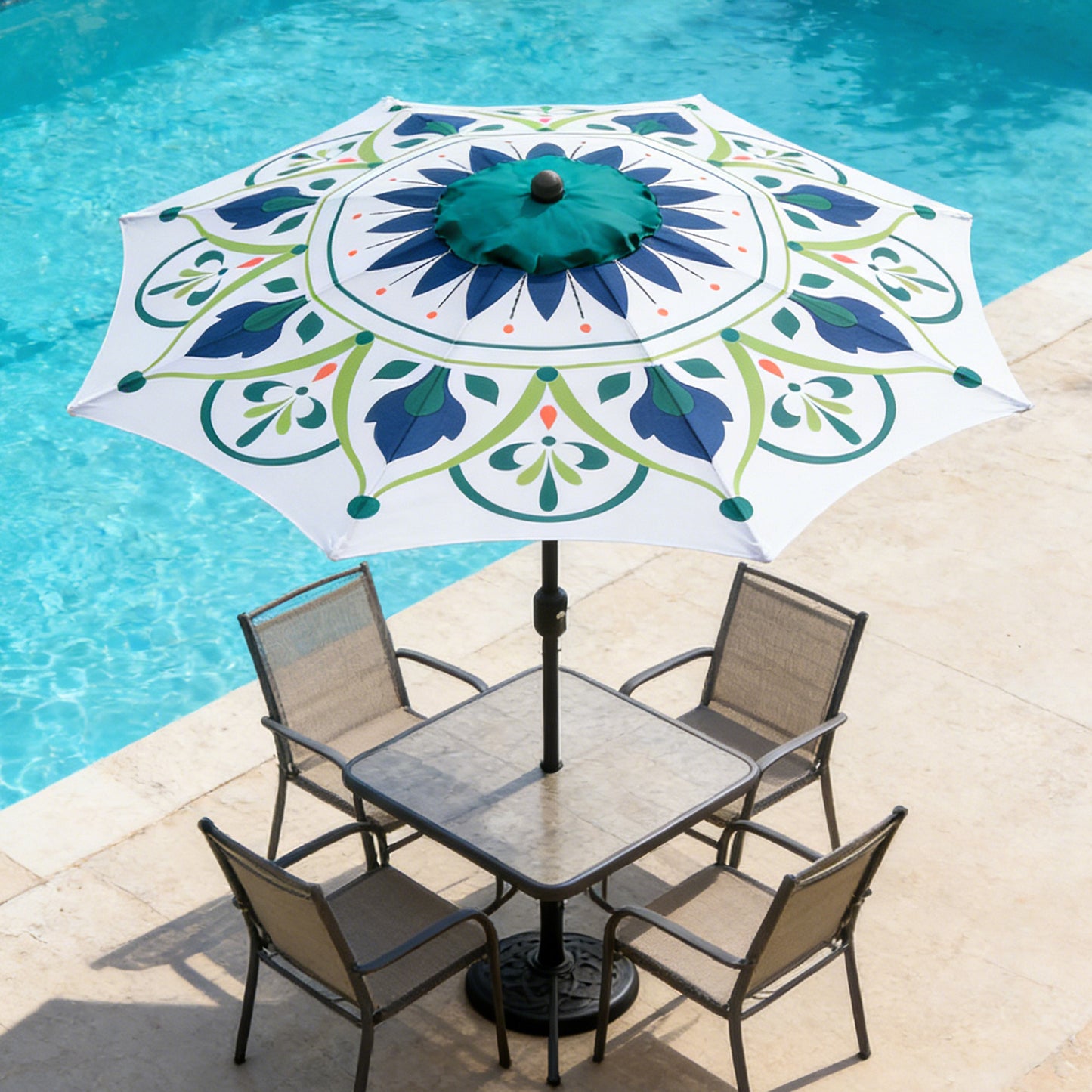 9 Ft Printed Market Umbrella