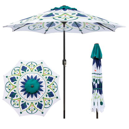 9 Ft Printed Market Umbrella
