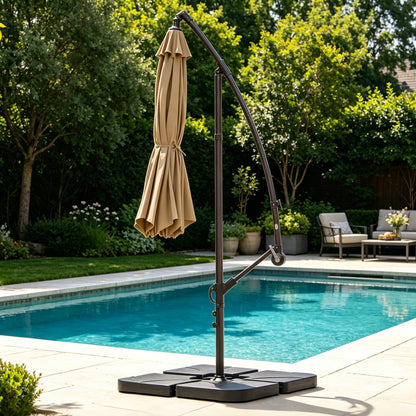130 lbs Fillable Cantilever Umbrella Base