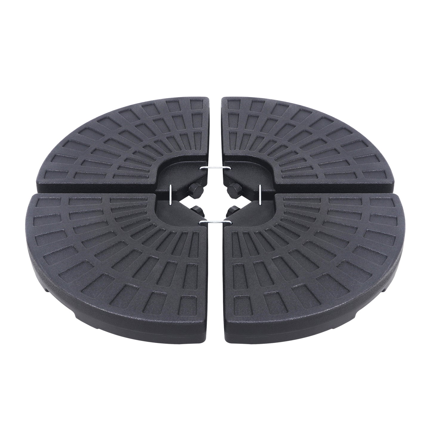 Round Cantilever Patio Umbrella Base, Offset Umbrella Base, Water and Sand Fillable