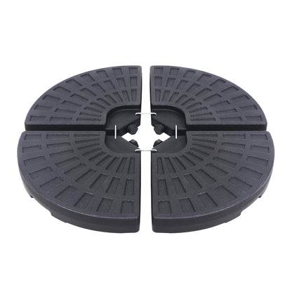 Round Cantilever Patio Umbrella Base, Offset Umbrella Base, Water and Sand Fillable