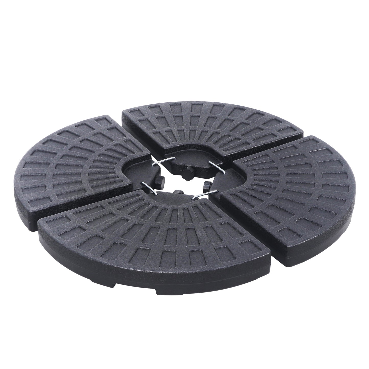 Round Cantilever Patio Umbrella Base, Offset Umbrella Base, Water and Sand Fillable