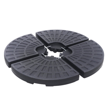 Round Cantilever Patio Umbrella Base, Offset Umbrella Base, Water and Sand Fillable