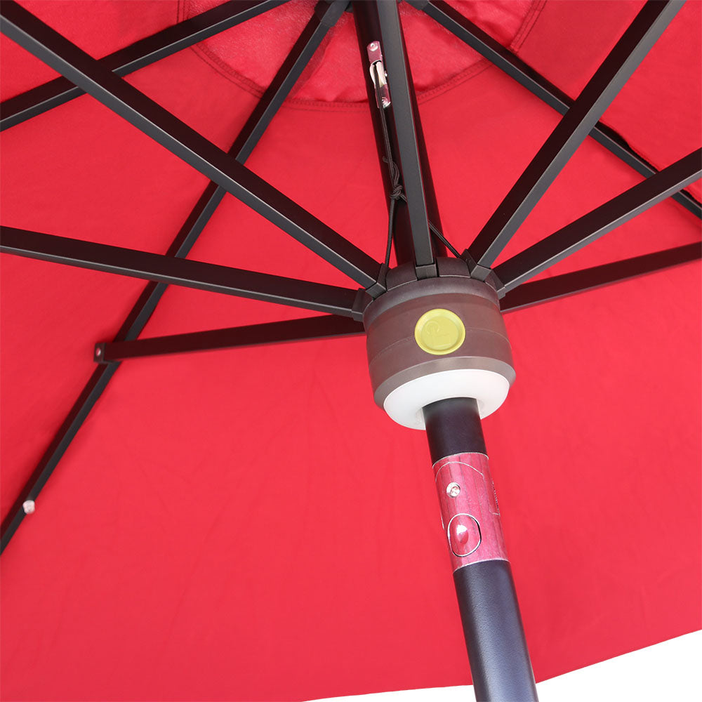 bluetooth music and solar led patio umbrella 9ft Solar Umbrella With Bluetooth Speaker – Maypex