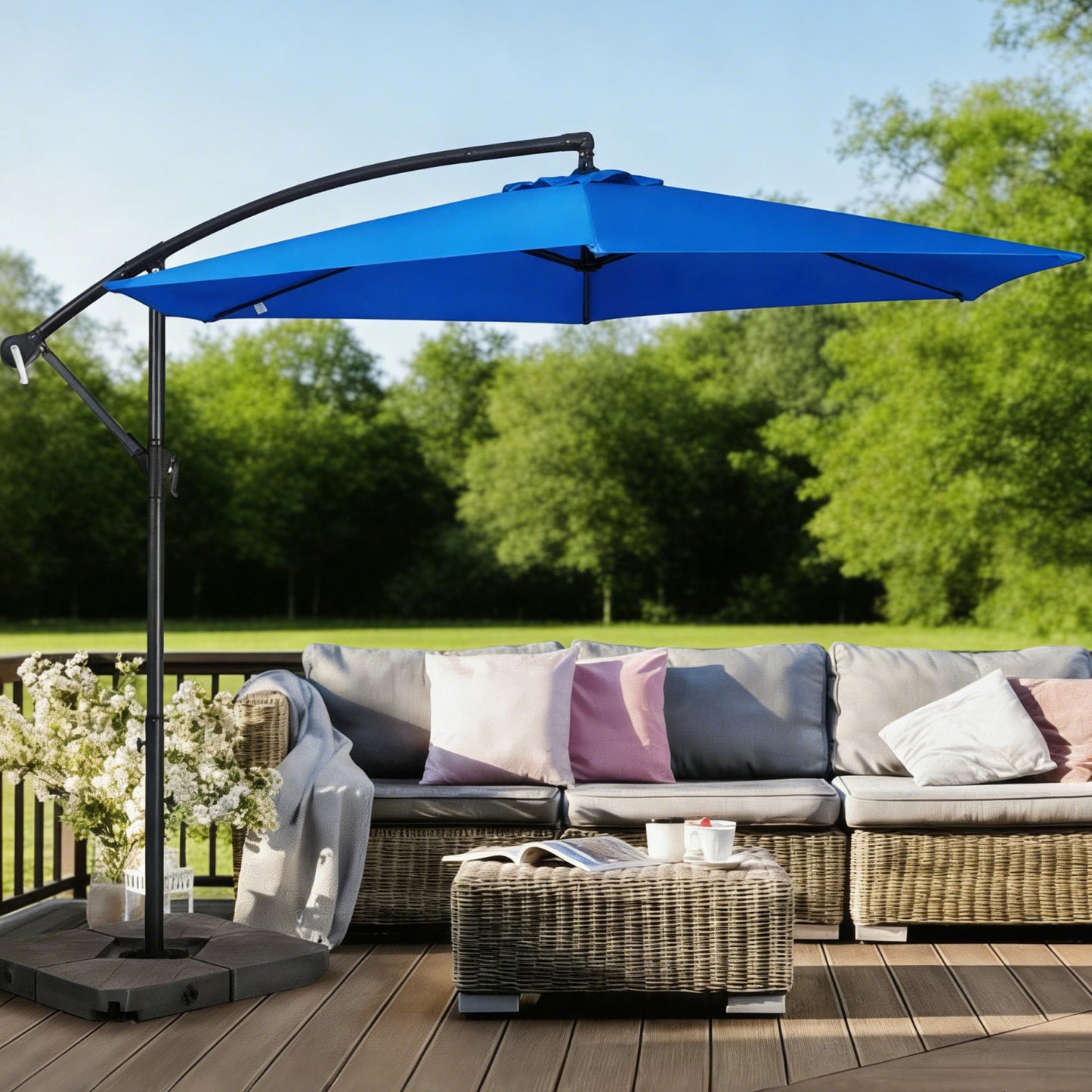 10 ft. Cantilever Patio Umbrella with Crank