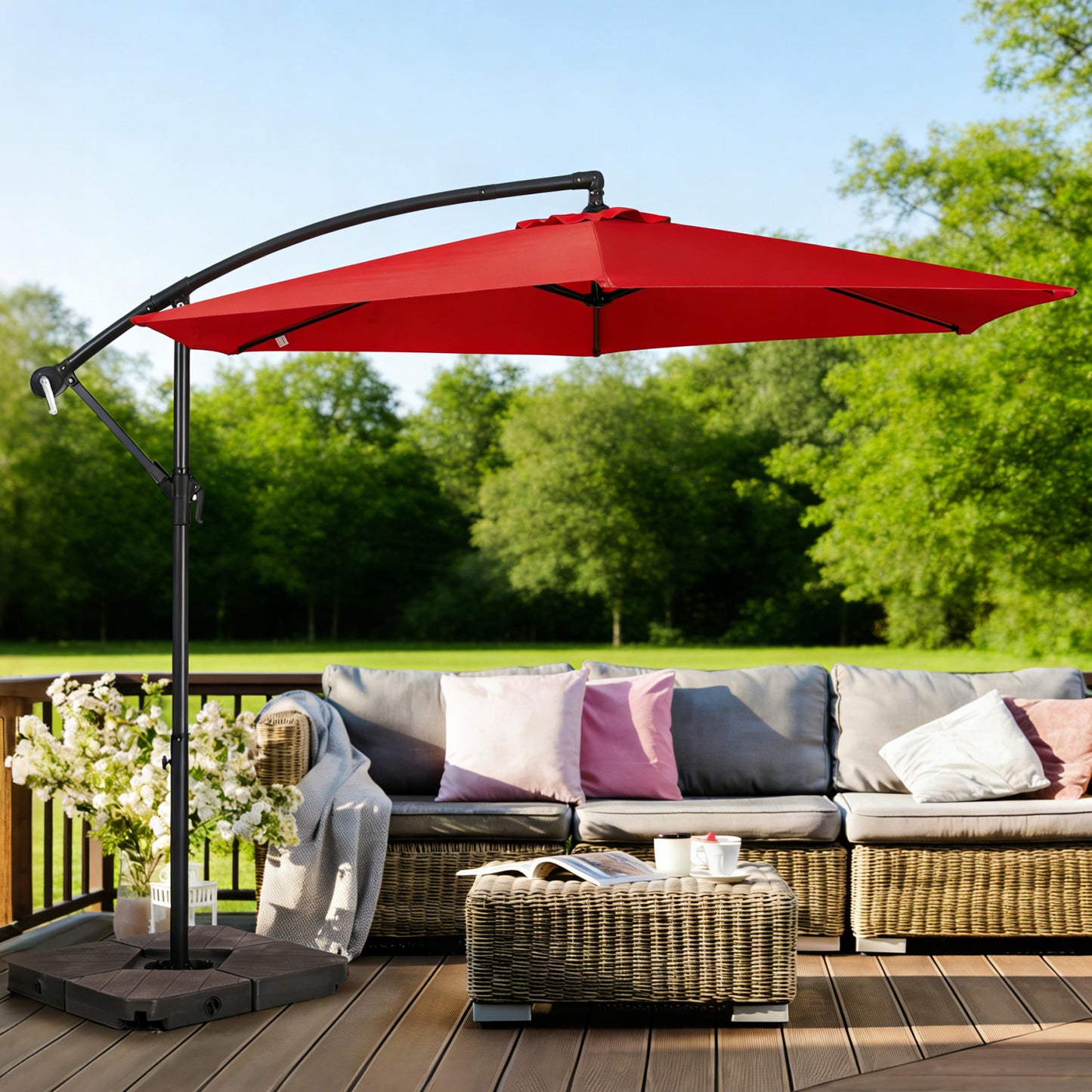 10 ft. Cantilever Patio Umbrella with Crank