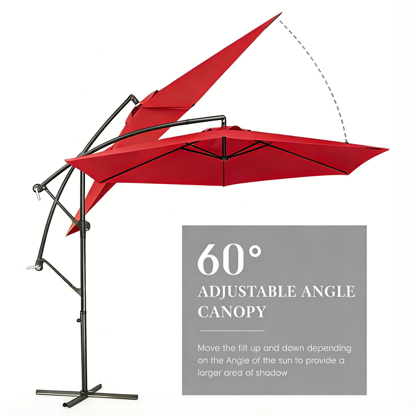10 ft. Cantilever Patio Umbrella with Crank