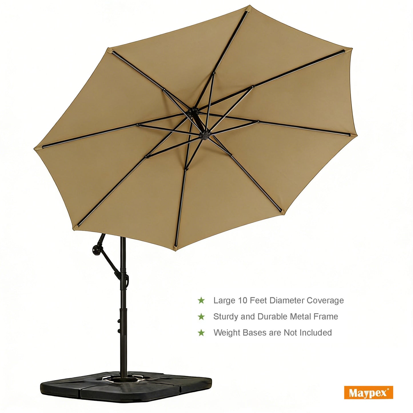 10 ft. Cantilever Patio Umbrella with Crank