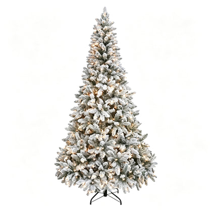 Pre-Lit Flocked Artificial Christmas Tree (Free Shipping)