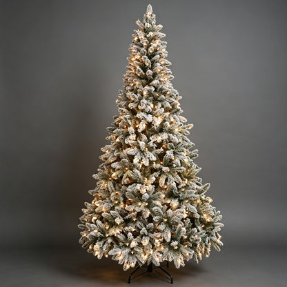 Pre-Lit Flocked Artificial Christmas Tree (Free Shipping)