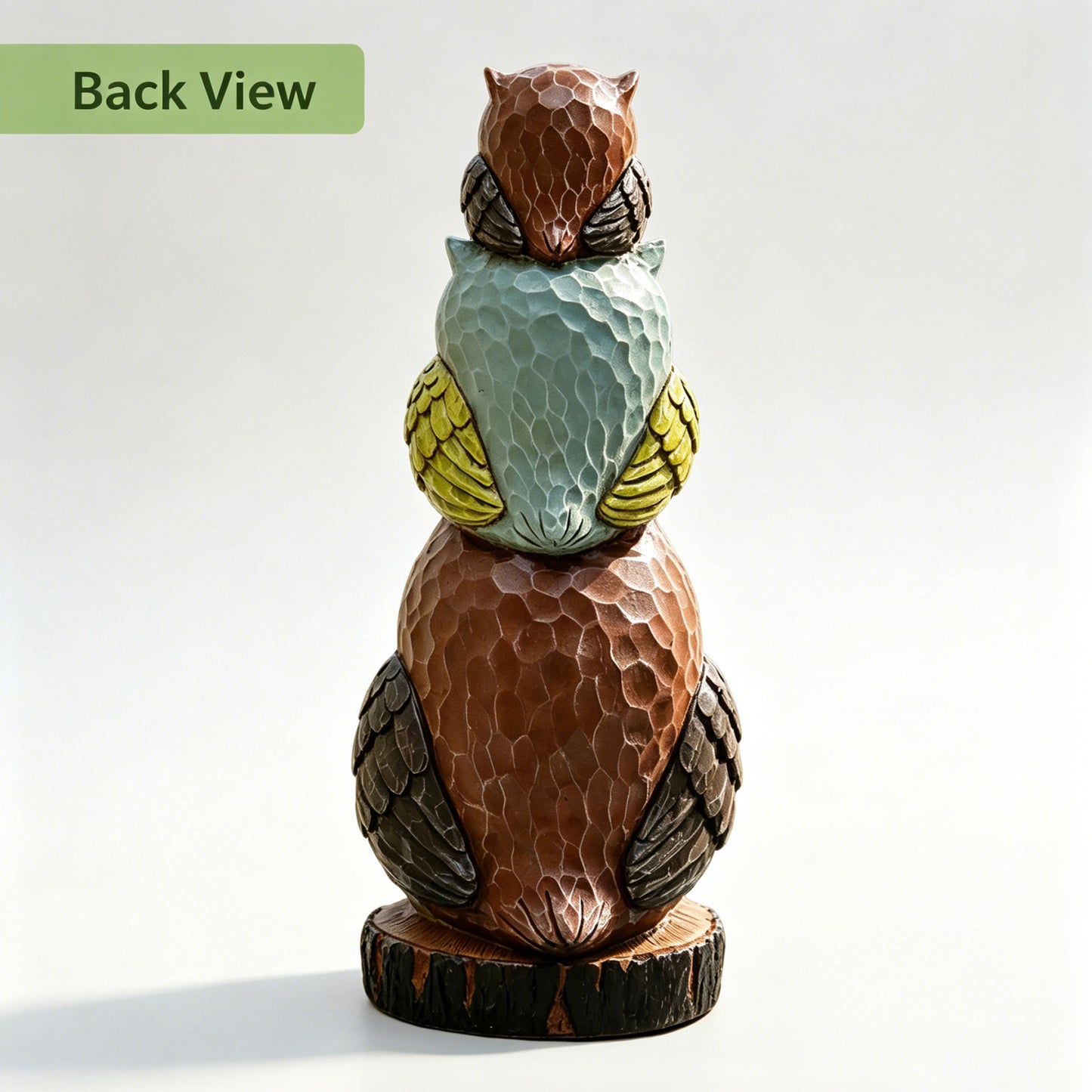 18 in. H Stacking Owls Sculpture Statue