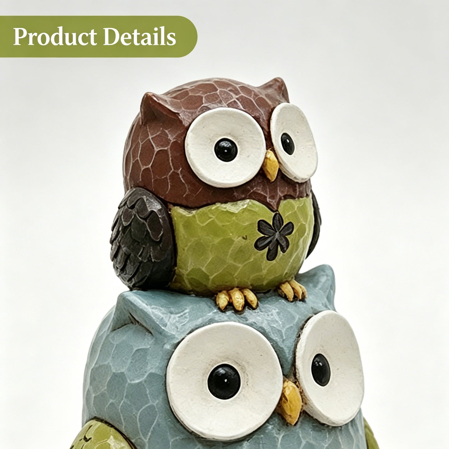 18 in. H Stacking Owls Sculpture Statue