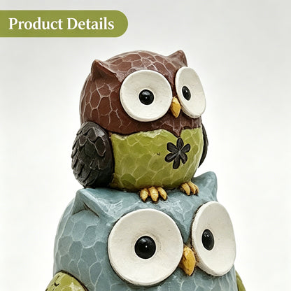 18 in. H Stacking Owls Sculpture Statue