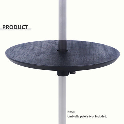 20 in. Outdoor Umbrella Table Top in Black