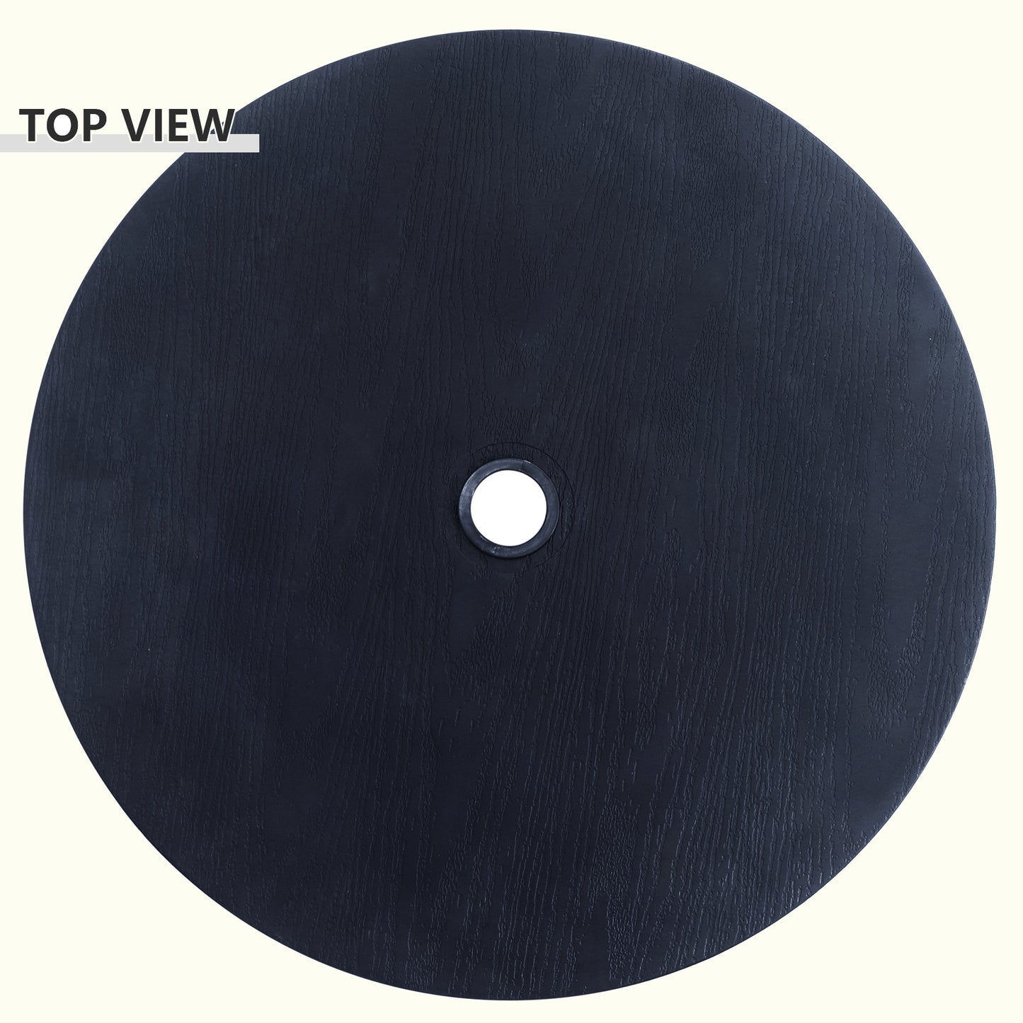 20 in. Outdoor Umbrella Table Top in Black