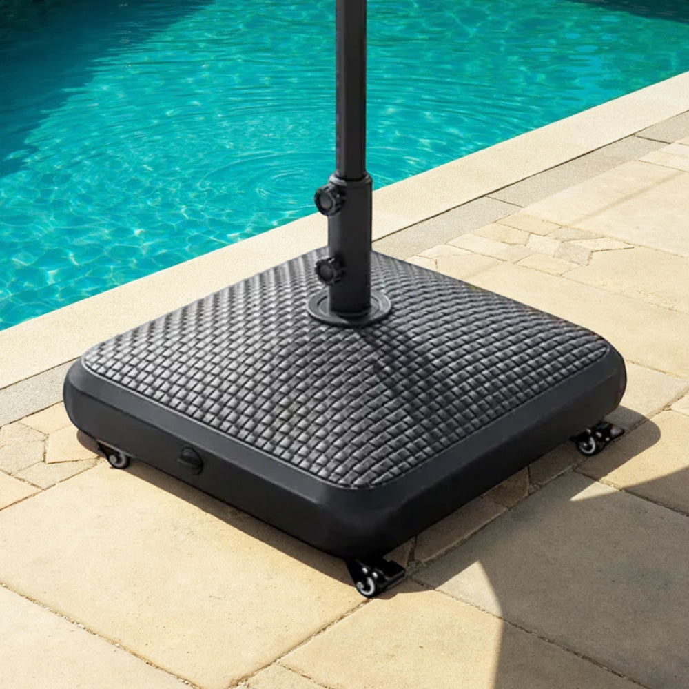 88 lbs Mobile Umbrella Base, Water or Sand Fillable