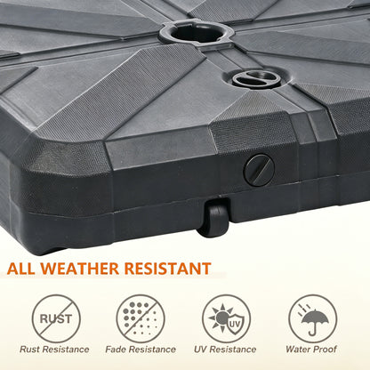 170 lbs Fillable Wheeled Cantilever Umbrella Base