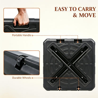 170 lbs Fillable Wheeled Cantilever Umbrella Base