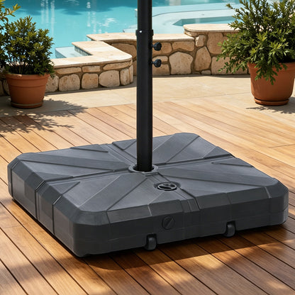 170 lbs Fillable Wheeled Cantilever Umbrella Base