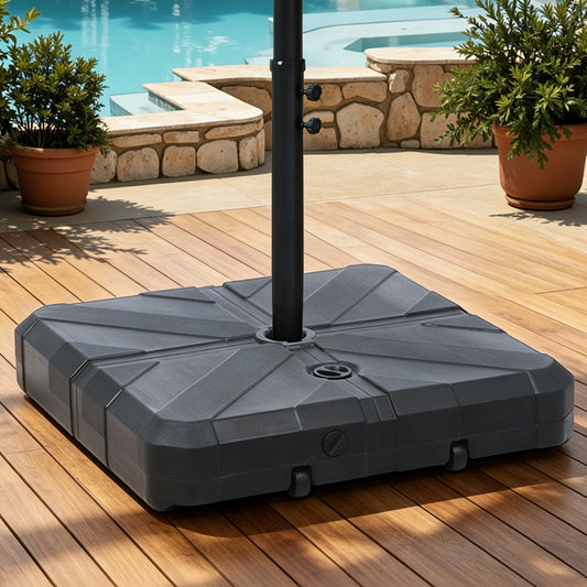 170 lbs Fillable Wheeled Cantilever Umbrella Base