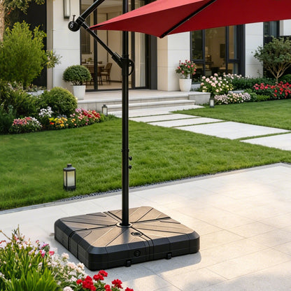 170 lbs Fillable Wheeled Cantilever Umbrella Base