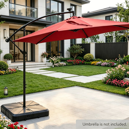 170 lbs Fillable Wheeled Cantilever Umbrella Base