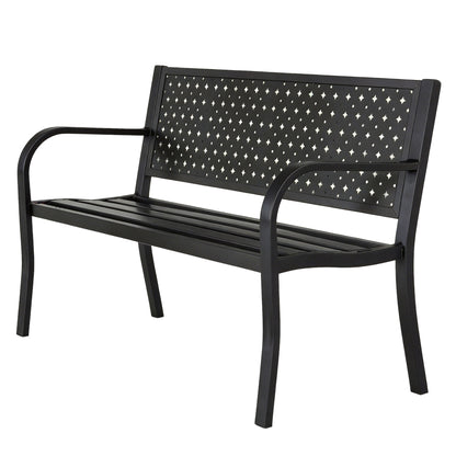 50 ft Patio Metal Garden Bench, Park Bench