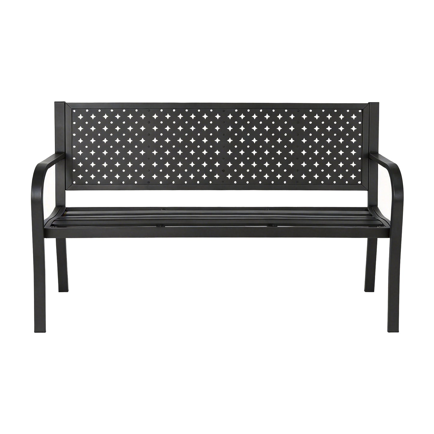 50 ft Patio Metal Garden Bench, Park Bench