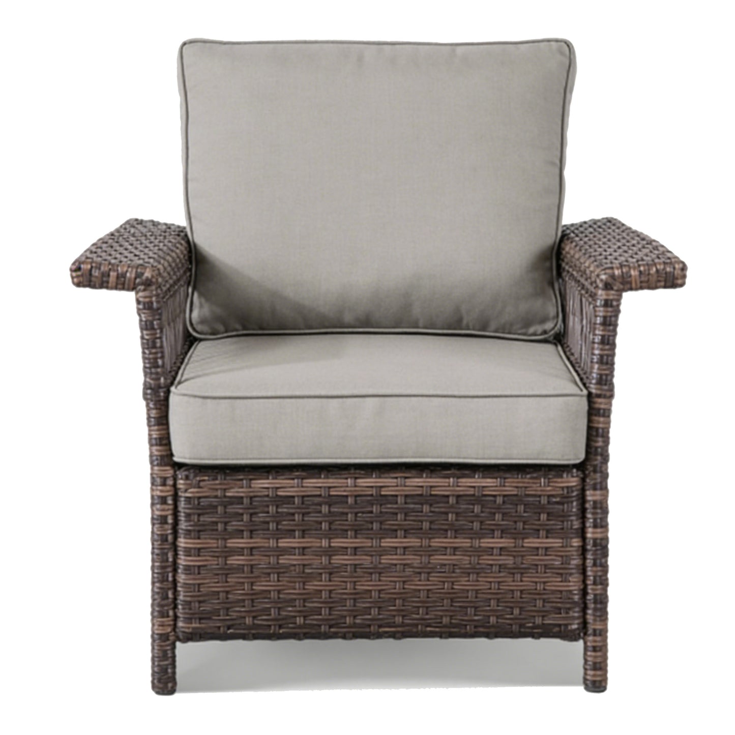 Outdoor Wicker Conversation Chairs, Set of 2