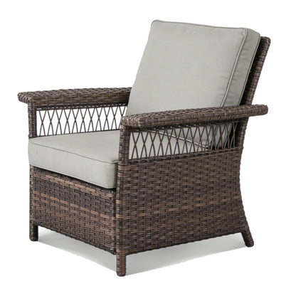 Outdoor Wicker Conversation Chairs, Set of 2